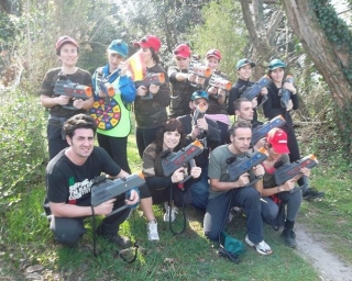 Squadra laser prima dell'incontro 
